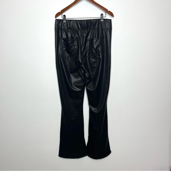 Show Me Your MuMu Women's XL Nashville Pull On Faux Leather Flare Pant High Rise - Picture 7 of 14